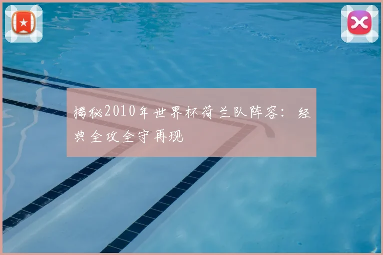 揭秘2010年世界杯荷兰队阵容:经典全攻全守再现